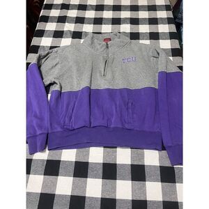 Womens Colosseum TCU Horn Frogs 1/4 Zip Pullover Size Medium Sweater